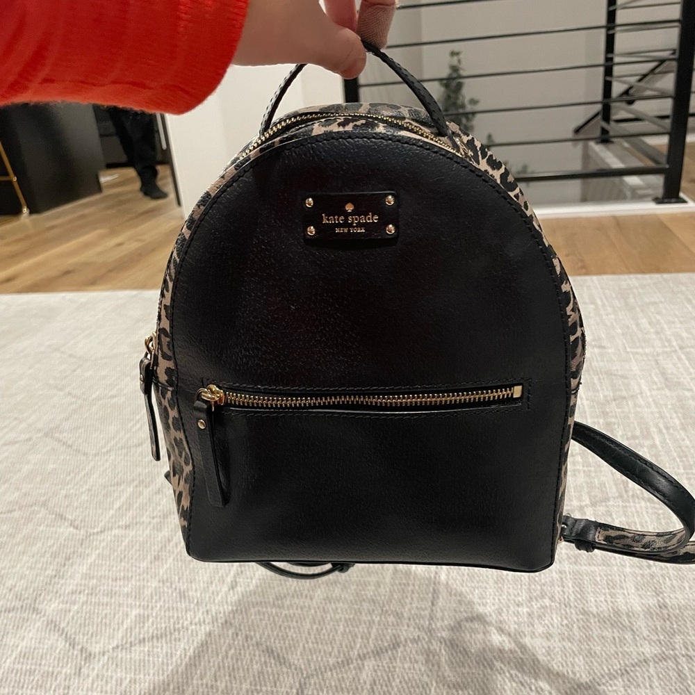 Kate spade leopard print small backpack